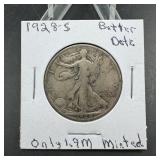 1928-S Walking Liberty Silver Half Dollar