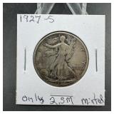 1927-S Walking Liberty Silver Half Dollar