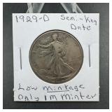 1929-D Walking Liberty Silver Half Dollar