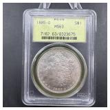 1885-O Morgan Silver Dollar - Graded MS63