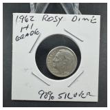 1962 Roosevelt Silver Dime - High Grade