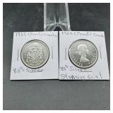 1964 & 1965 Canadian Proof Silver Half Dollars