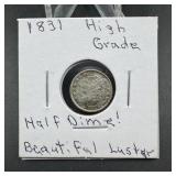 1831 Half Dime - High Grade