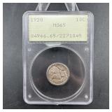 1928 Mercury Silver Dime - Old Rattler Holder - Gr