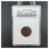 1909 Wheat Cent - Soap Box - Graded MS64 Red