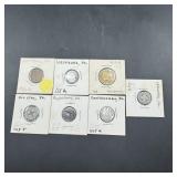 7-Piece Pennsylvania Transit Token Lot