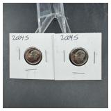Two 2004-S Proof Roosevelt Dimes