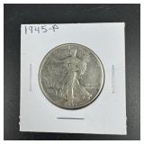 1945 Walking Liberty Silver Half Dollar