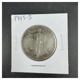 1945-S Walking Liberty Silver Half Dollar