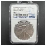 2017-W Burnished American Silver Eagle - NGC MS69