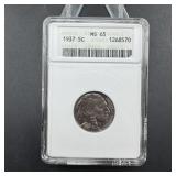 1937 Buffalo Nickel - High Grade - Soap Box - Grad