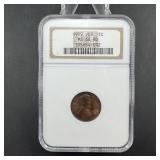1909 VDB Wheat Cent - Graded MS66 Red