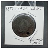 1817 U.S. Large Cent - Holed