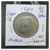 1925-S Monroe Commemorative Silver Half Dollar - H