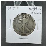 1917 Walking Liberty Silver Half Dollar