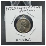 1959-D Lincoln Cent Vintage Pendant