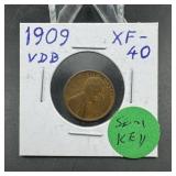 1909 VDB Lincoln Wheat Cent - Semi-Key