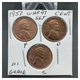 1953 Lincoln Wheat Cent P-D-S Set - High Grade