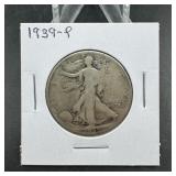 1939 Walking Liberty Silver Half Dollar