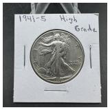 1941-S Walking Liberty Silver Half Dollar