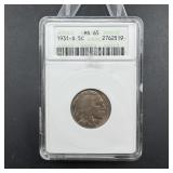 1931-S Buffalo Nickel - Soap Box - Graded MS65