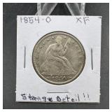 1854-O Seated Liberty Silver Half Dollar