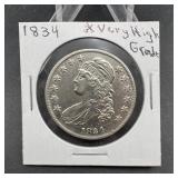 1834 Capped Bust Silver Half Dollar