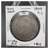 1809 Capped Bust Silver Half Dollar