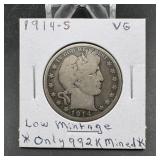 1914 Barber Silver Half Dollar