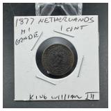 1877 Netherlands 1 Cent - High Grade