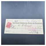 1898 First National Bank of Houston, Texas Check