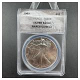 1989 American Silver Eagle - ANACS MS69