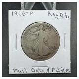 1916 Walking Liberty Silver Half Dollar