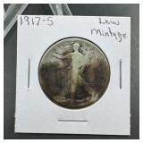1917-S Walking Liberty Silver Half Dollar