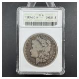 1893-CC Morgan Silver Dollar - Soap Box - Graded G