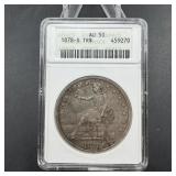 1878-S Trade Silver Dollar - Soap Box - Graded AU5
