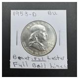 1953-D Franklin Silver Half Dollar