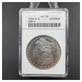 1896-O Morgan Silver Dollar - Soap Box - Graded AU