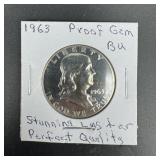 1963 Franklin Silver Half Dollar Proof