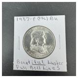 1957 Franklin Silver Half Dollar