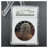 1973-S Proof Eisenhower Dollar - Soap Box - Graded