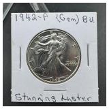 1942 Walking Liberty Silver Half Dollar