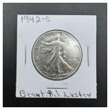 1942-S Walking Liberty Silver Half Dollar
