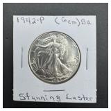 1942 Walking Liberty Silver Half Dollar