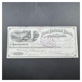1887 First National Bank of Helena, Montana Check