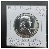 1955 Franklin Silver Half Dollar Proof