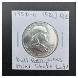1950-D Franklin Silver Half Dollar