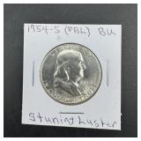 1954-S Franklin Silver Half Dollar