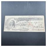 1890 Ferninand, Rittersburg, Oklahoma Check