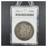 1893-S Key Date Morgan Silver Dollar - Soap Box -